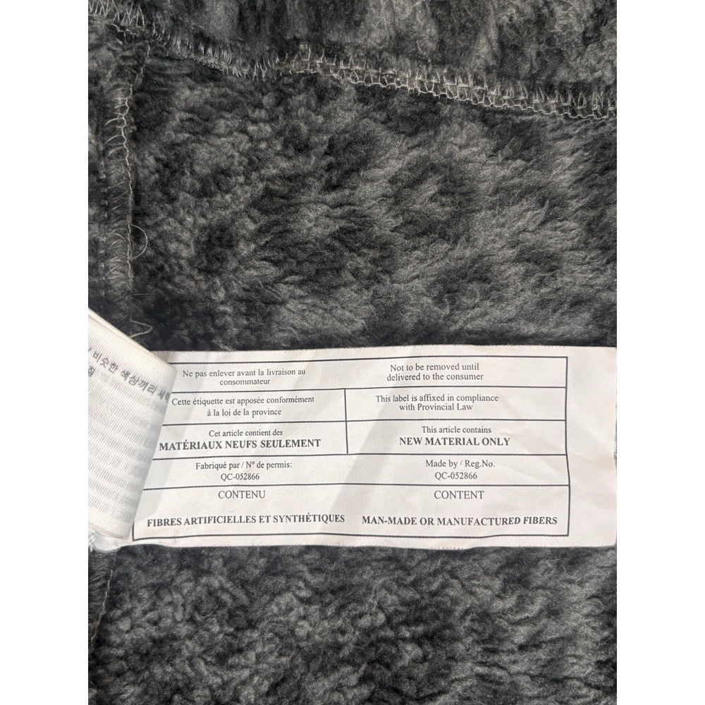Abercrombie Fitch Leopard Fleece Cheetah Jacket Women M Gray Quilted Super Cozy - Picture 14 of 15
